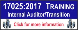 17025 Internal Auditor and/or Transition Workshop Training